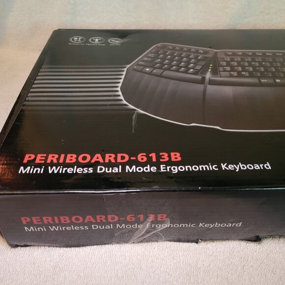 Perixx PERIBOARD-613 Wireless Ergonomic Compact Keyboard Bluetooth and 2.4GHz - Picture 9 of 10